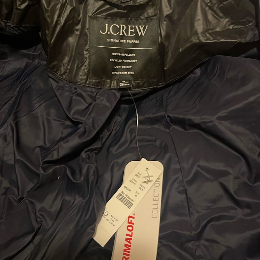 J. Crew Puffer Jacket  women water repellent recycled primaloft M,
